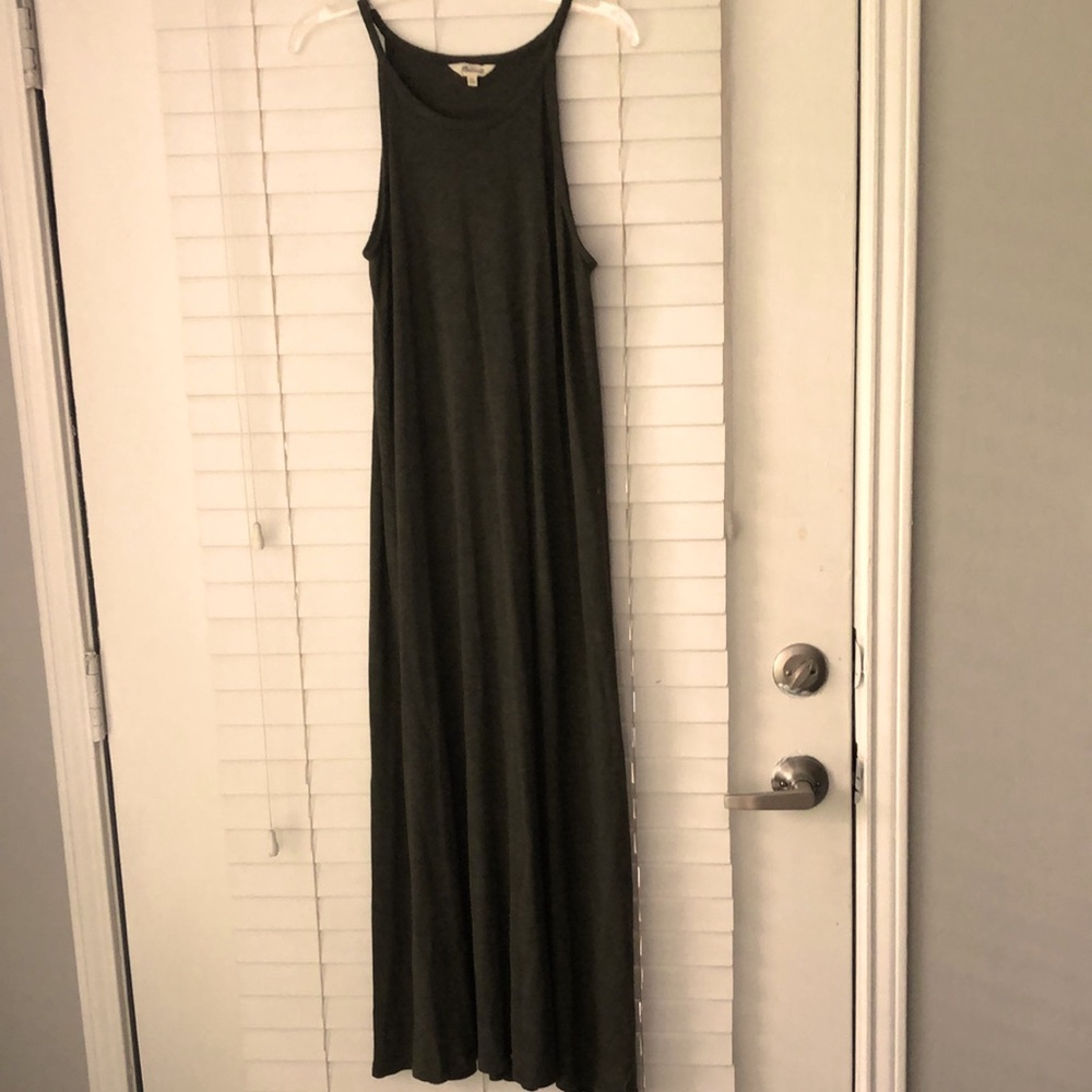 Madewell Maxi Dress Tank Cami Style SZ XS Green Jersey